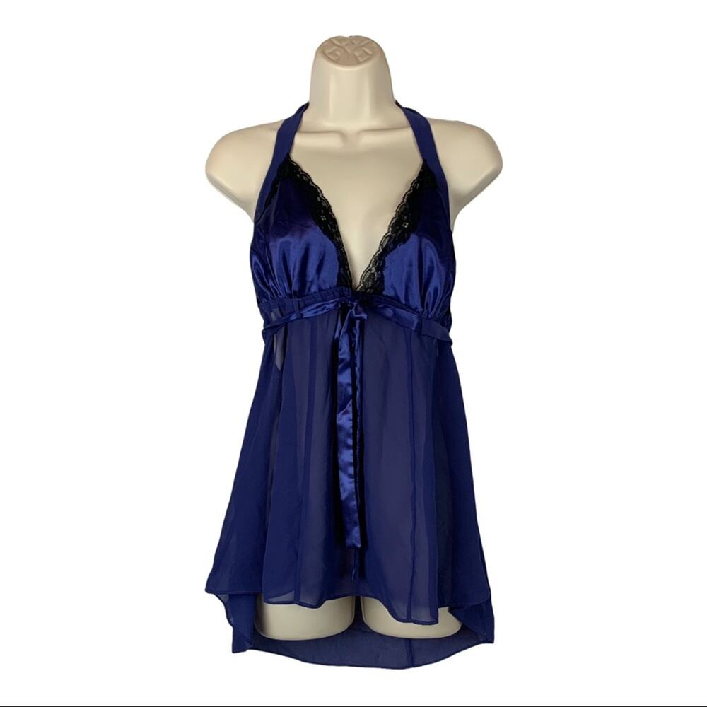 Womens Fredericks of Hollywood Lingerie size Large Purple babydoll teddy Dress
